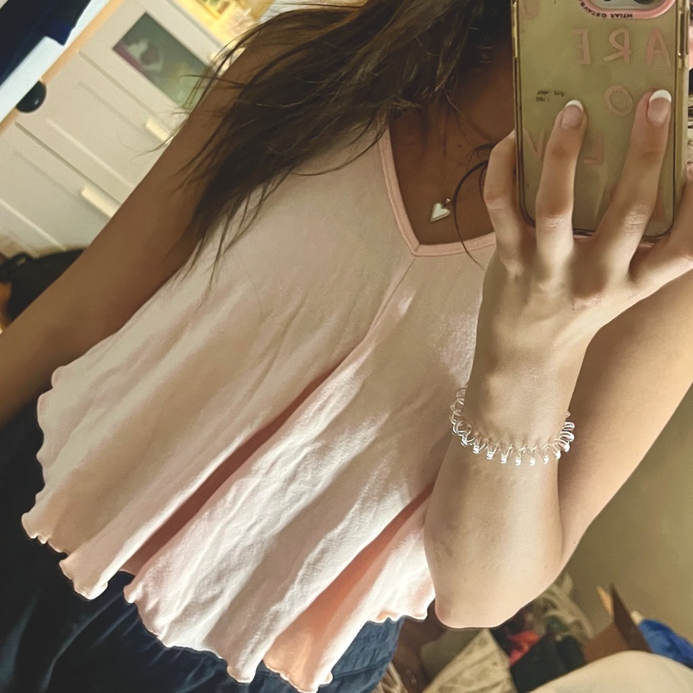 Alter’d State Light Pink Flowy Tank Top